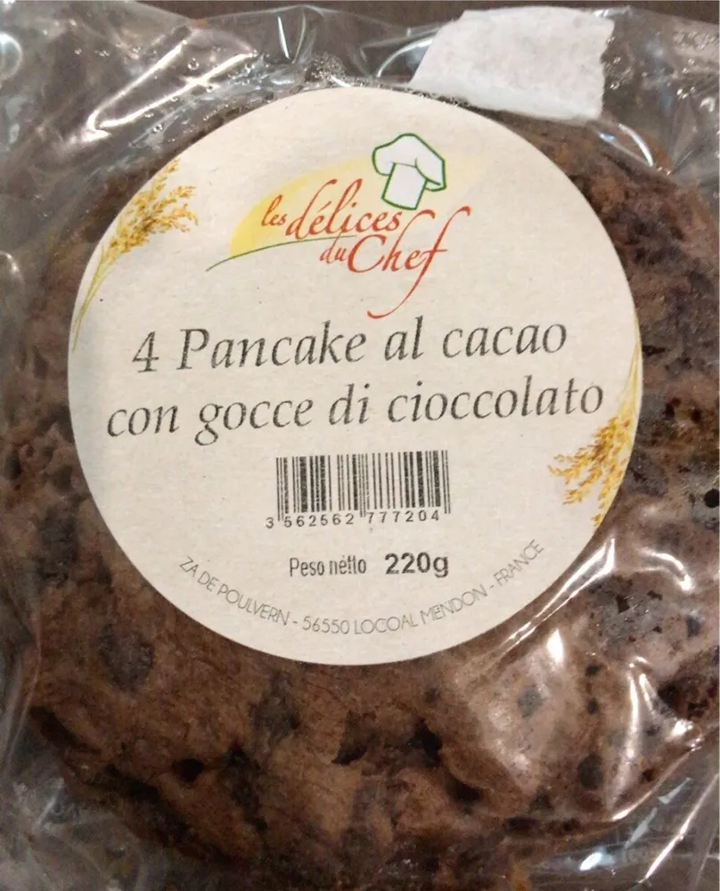 Pancake al cacao con gocce di cioccolato