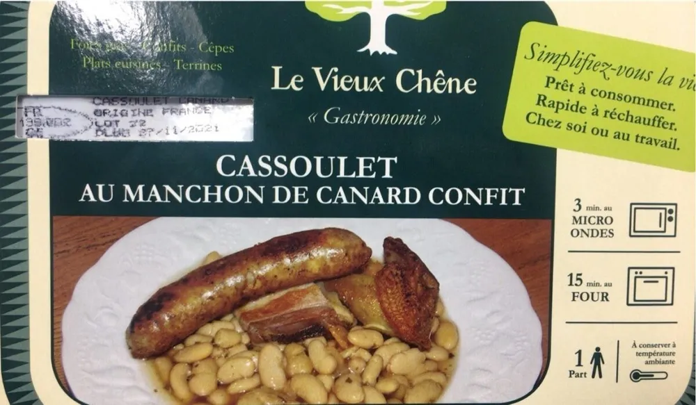 Cassoulet au manchon de canard confit