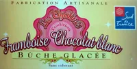 Bûche glacée framboise chocolat blanc