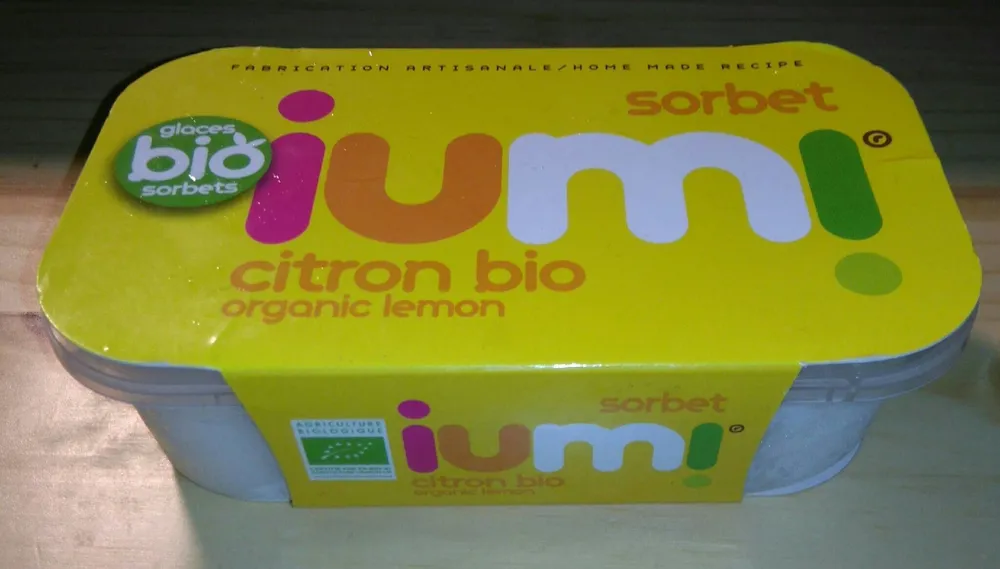 Glace au citron bio