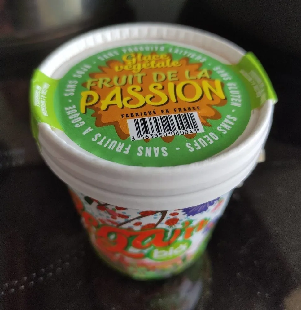 Glace végétale Fruits de la passion