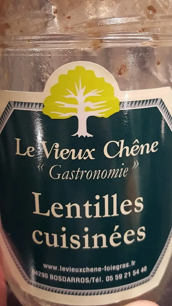 Lentilles cuisinées