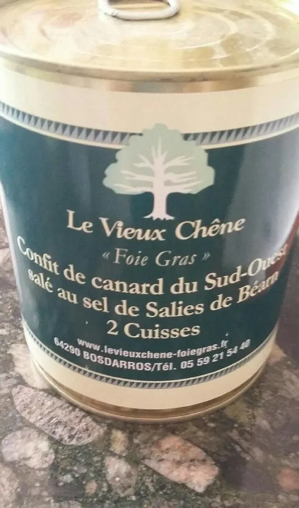 Confit de canard du sud ouest salé au sel de Salies de Béarn