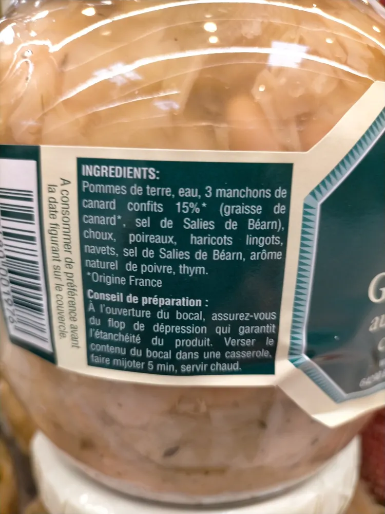Garbure Royale aux Manchons de canard confits