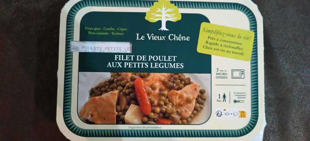 Filet de poulet aux petits légumes