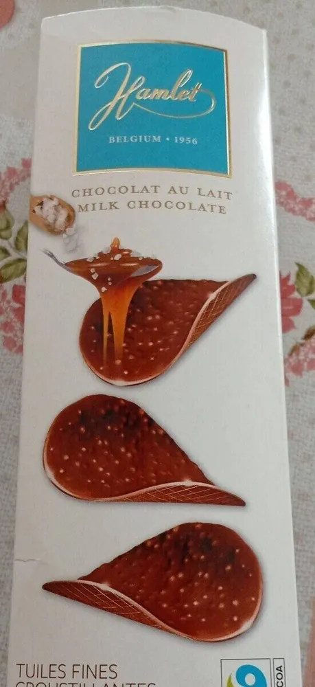 Tuiles fines croustillantes chocolat caramel