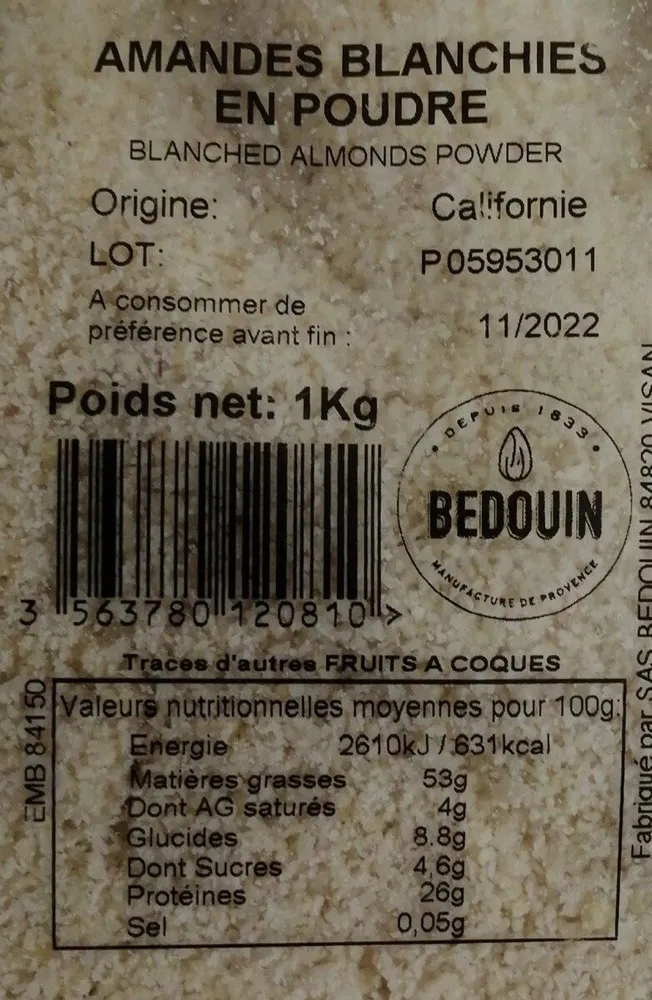Amandes en poudre
