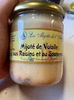 Mijoté de volaille aux raisins secs et sauternes