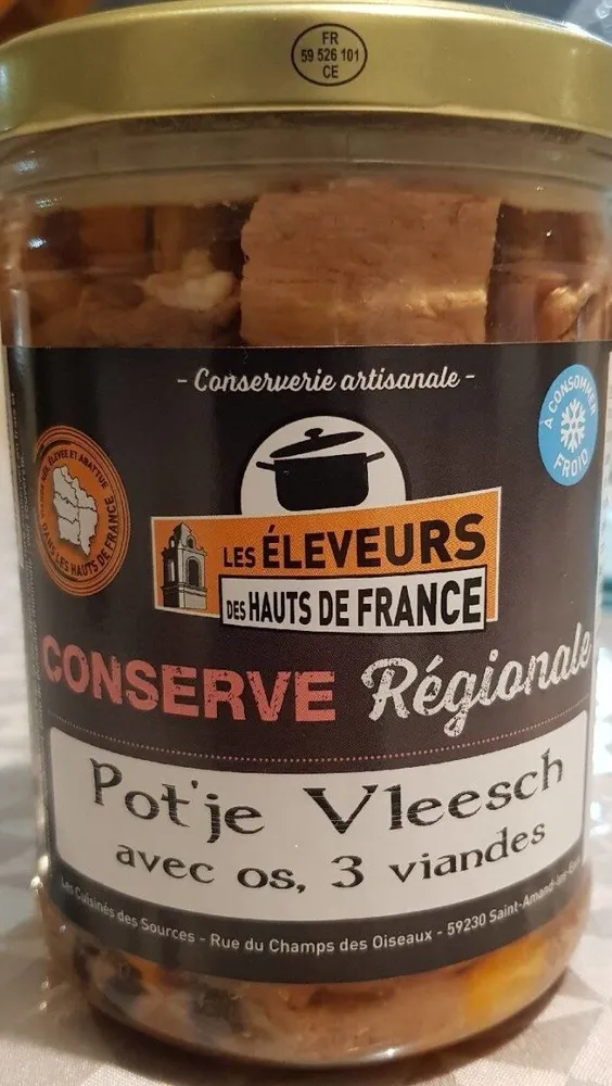 Pot'je vleesch avec vos, 3 viandes
