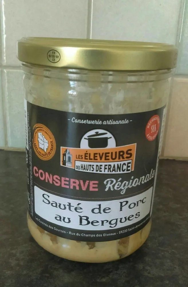 Sauté de porc au Bergues