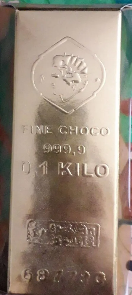 Lingot d'or au chocolat au lait