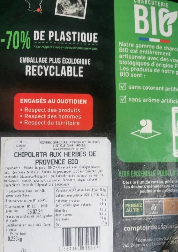 Chipolatas bio
