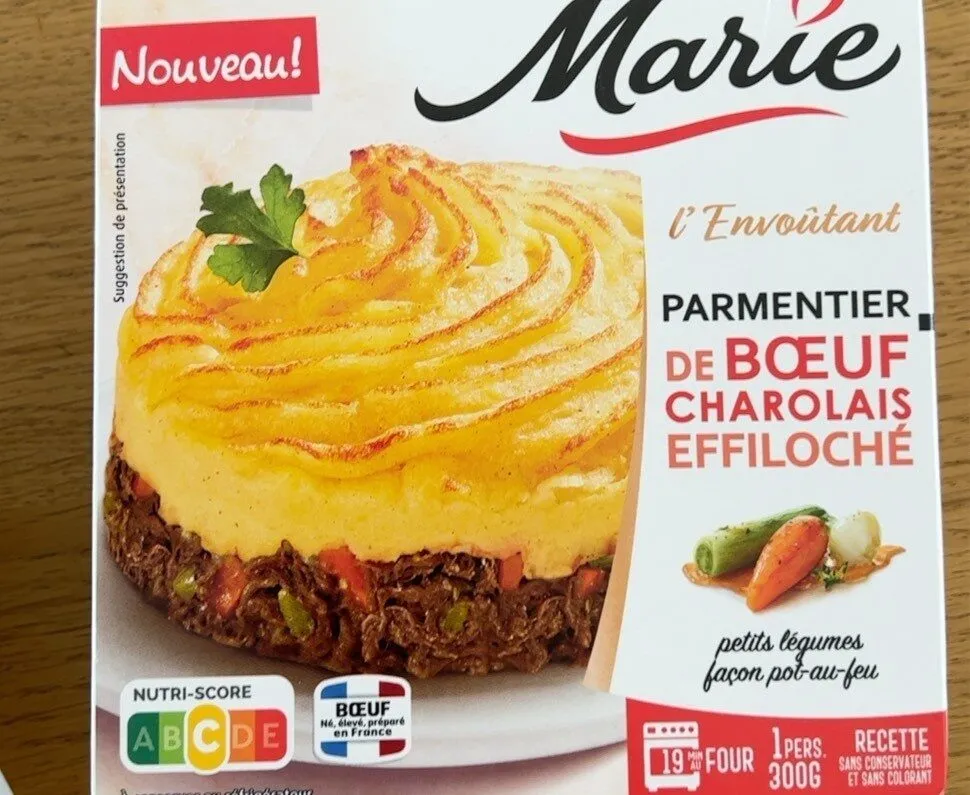 Parmentier de boeuf charolais effiloché