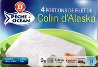 4 Portions de Filet de Colin d'Alaska, Surgelé