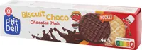 Biscuits ronds nappés de chocolat noir