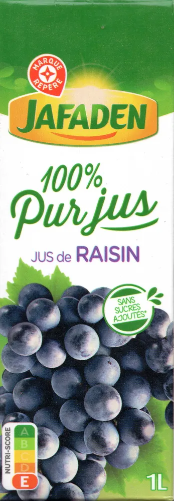 100% pur jus de raisin