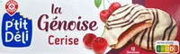 Génoises fourrées à la cerise nappées de chocolat blanc
