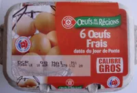 Oeufs djp calibre gros x6