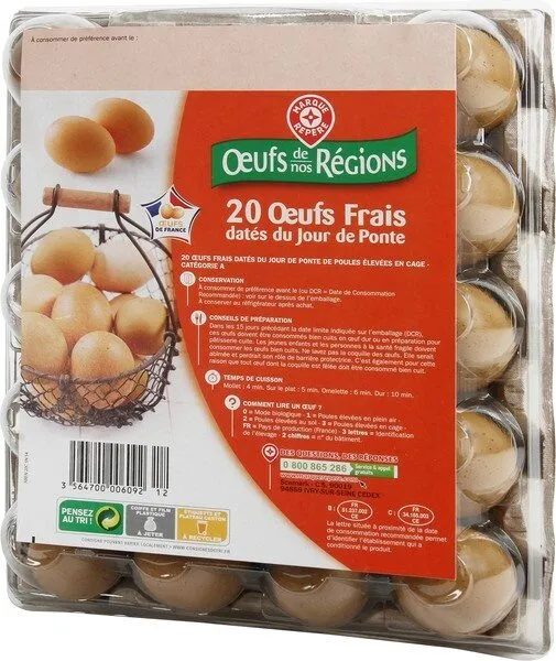 Oeufs frais djp x20