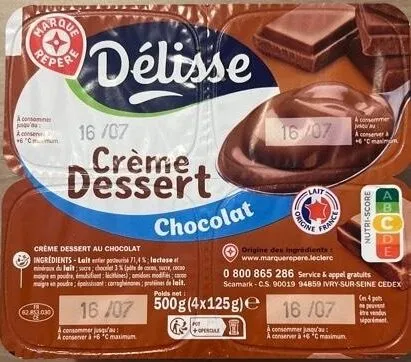 Crème dessert au chocolat