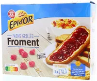Pains grillés au Froment