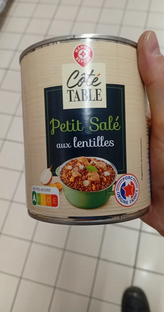 Petit salé aux lentilles