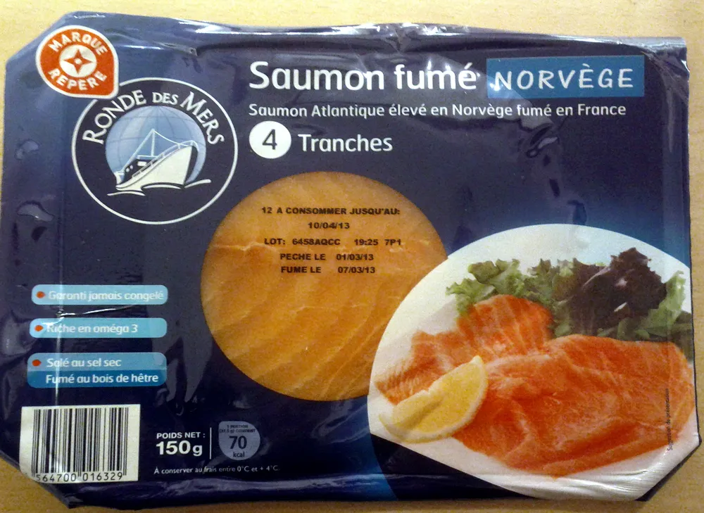 Saumon fumé de Norvège 4 tranches