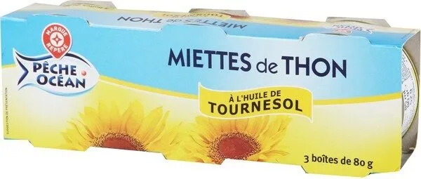Miettes de thon huile de tournesol