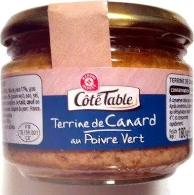 Terrine de canard au poivre vert
