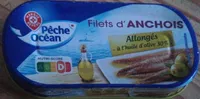 Filets d'anchois, allongés, à l'huile d'olive 30%