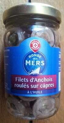 Filets d'Anchois roulés sur câpres à l'huile de tournesol