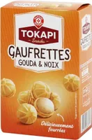 Gaufrettes fourrées gouda-noix