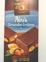 tablette d'or noir amandes entières