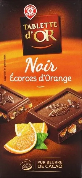 Chocolat noir écorces d'orange
