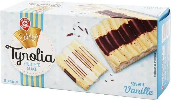 Glace feuilletée parfum vanille tyrolia