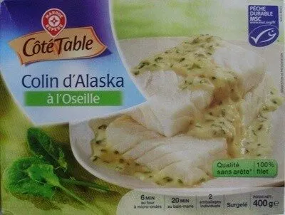 Colin d'Alaska à l'Oseille, Surgelé