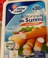 Bâtonnet de surimi de chair de poisson, saveur crabe