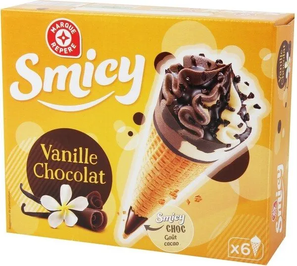 Cônes vanille/chocolat x 6