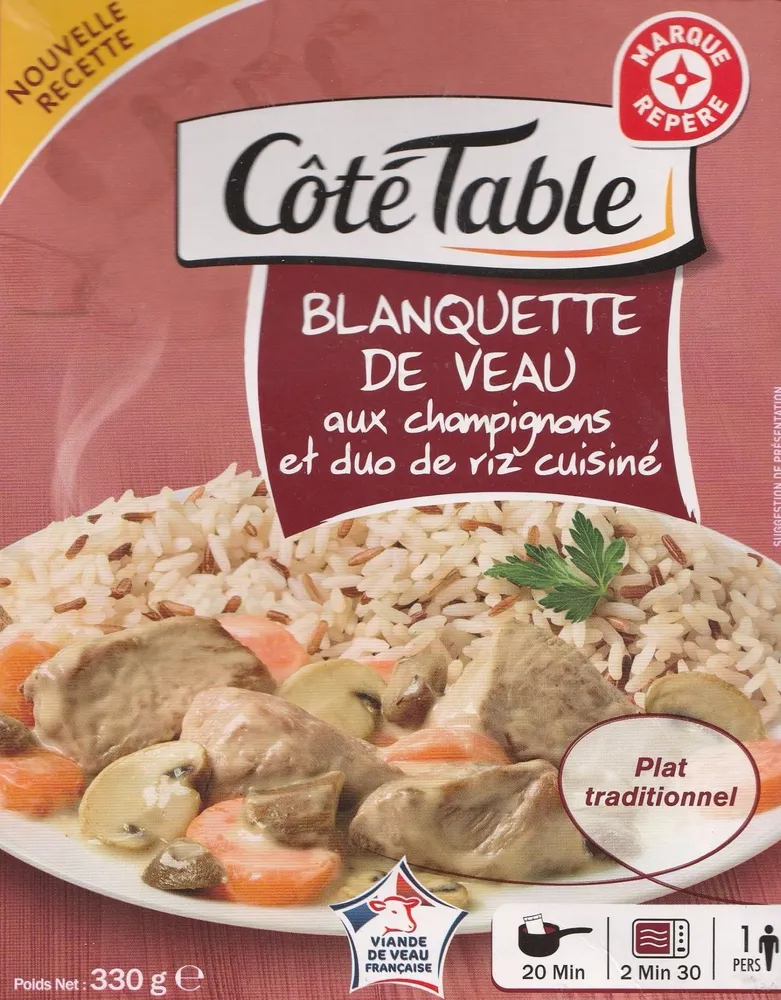 Blanquette de Veau aux champignons et duo de Riz Cuisiné