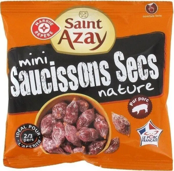 Mini Saucissons secs, nature , pur porc