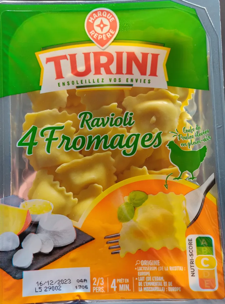 Raviolis 4 fromages