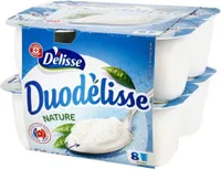 Fromage blanc sur crème fouettée