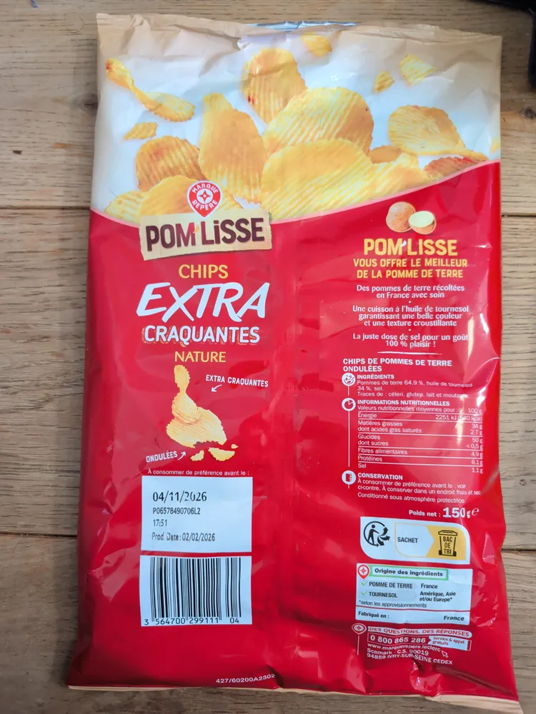 Pom'lisse Chips Craqu'antes