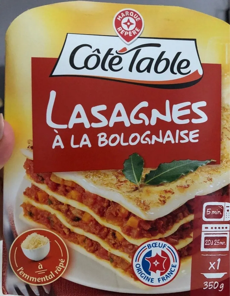 Lasagnes Bolognaise Côté Table, 350g