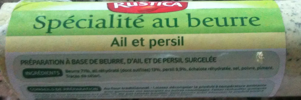 Spécialité au Beurre, Ail et Persil