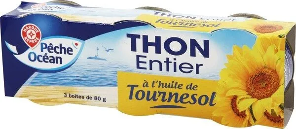Thon entier à l'huile 3x1/10 156g pne