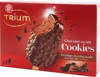 Trium chocolat au lait et cookies enrobage chocolat noir