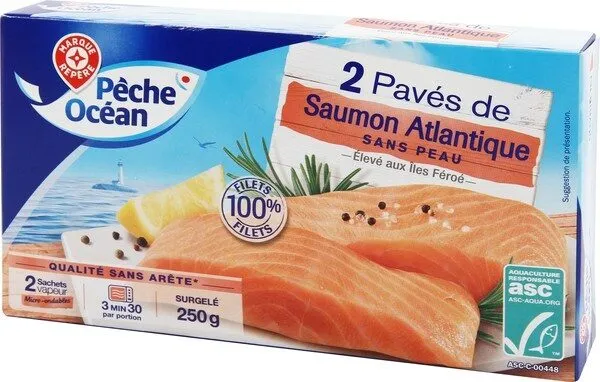 2 pavés de saumon atlantique