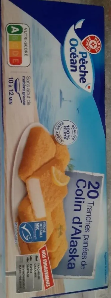 20 tranches Panées de Colin d'Alaska