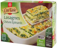 Lasagnes Chèvre Épinards